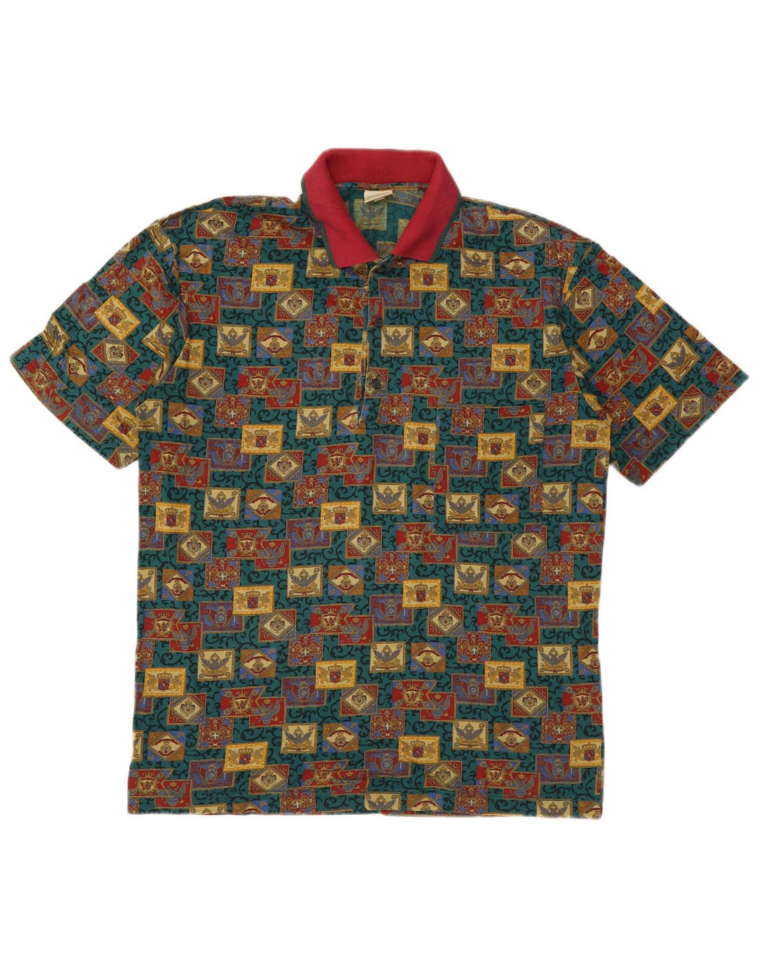 Polo da uomo Mango grande geometrica multicolore
