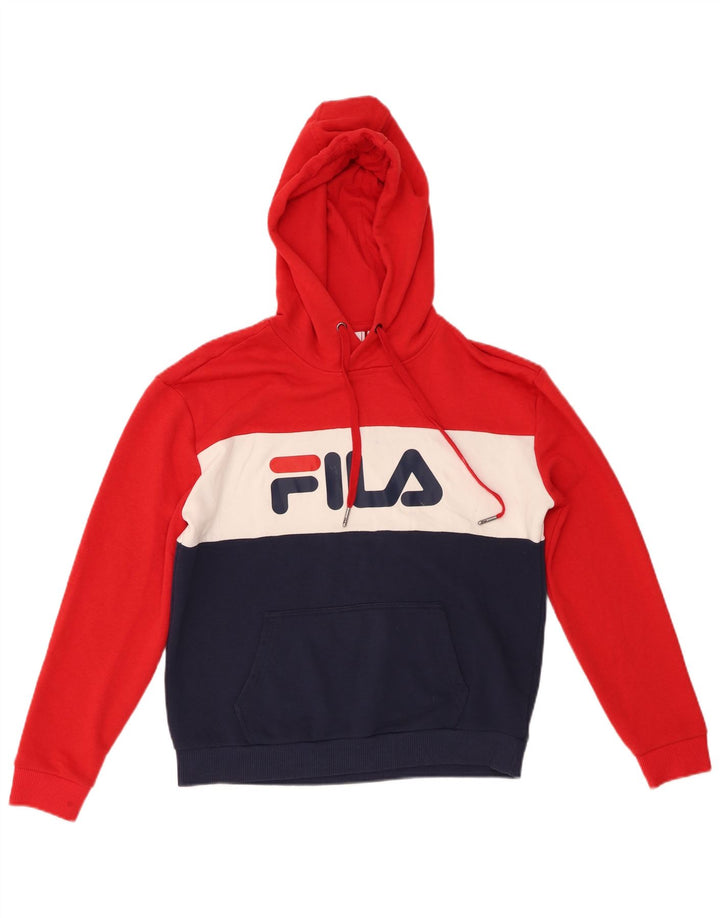 Maglione con cappuccio grafico da donna FILA UK 10 Small multicolore Colourblock