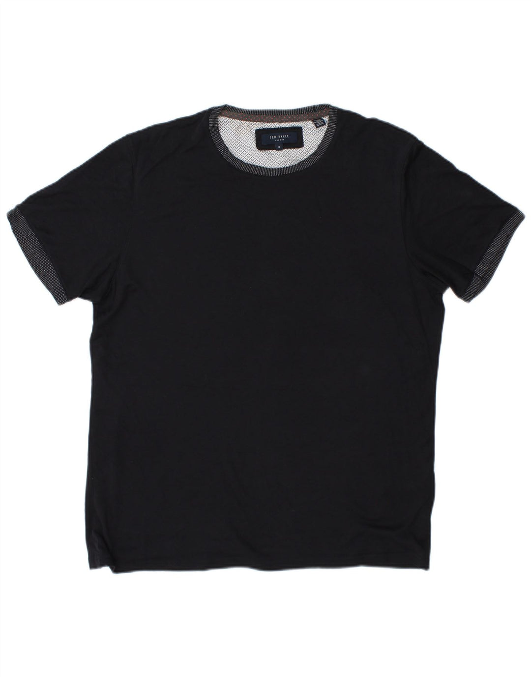 T-shirt da uomo TED BAKER taglia 3 media cotone blu navy