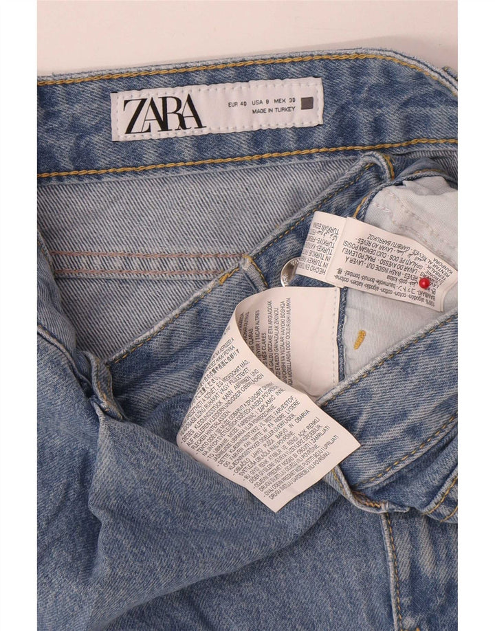 Pantaloncini di jeans da donna Zara medi W30 cotone blu