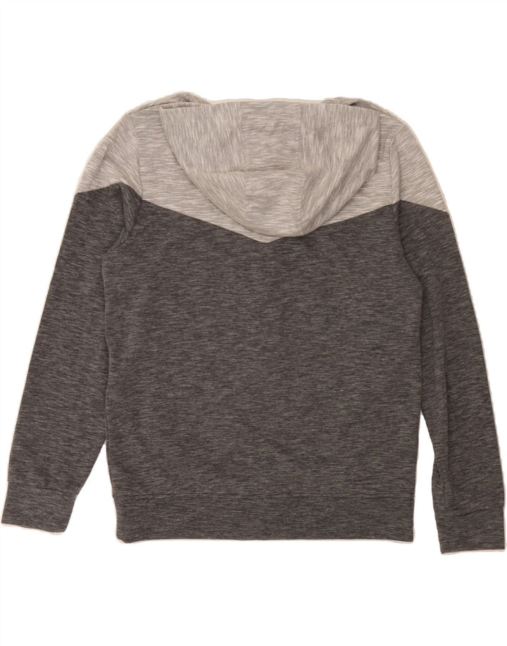 JACK & JONES Mens Zip Hoodie Sweater Large Grey Colourblock Polyester Vintage Jack & Jones and Second-Hand Jack & Jones from Messina Hembry 
