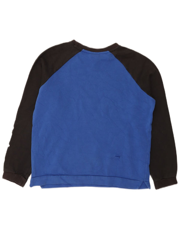 Felpa grafica Nike da bambino, 13-14 anni, XL, in cotone color block blu