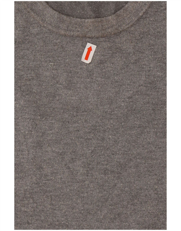 Maglione maglione girocollo da donna Zara UK 14 grande grigio