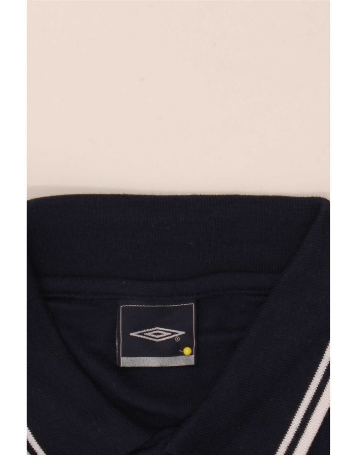 Polo da uomo Umbro media in poliestere blu navy