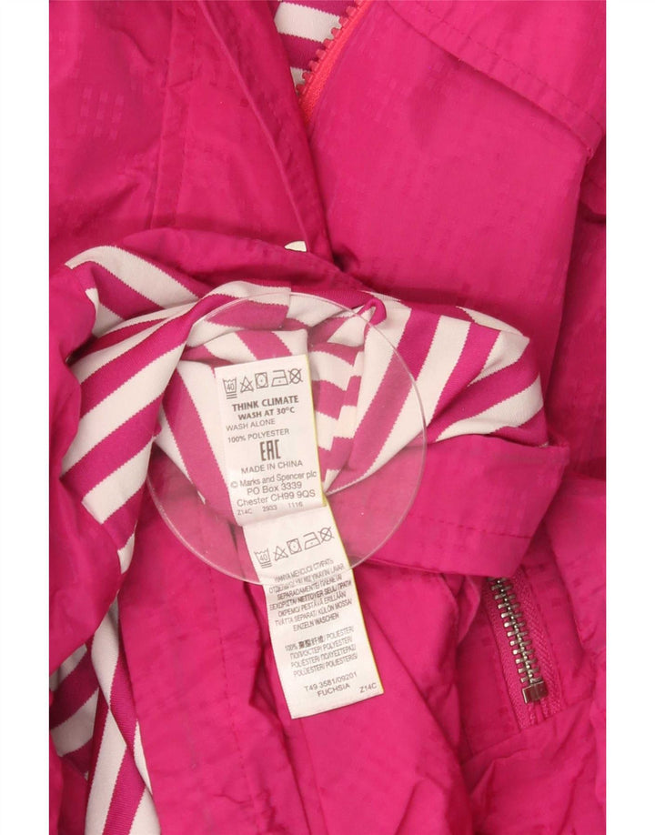 Marks & Spencer giacca a vento da donna UK 16 grande rosa poliestere