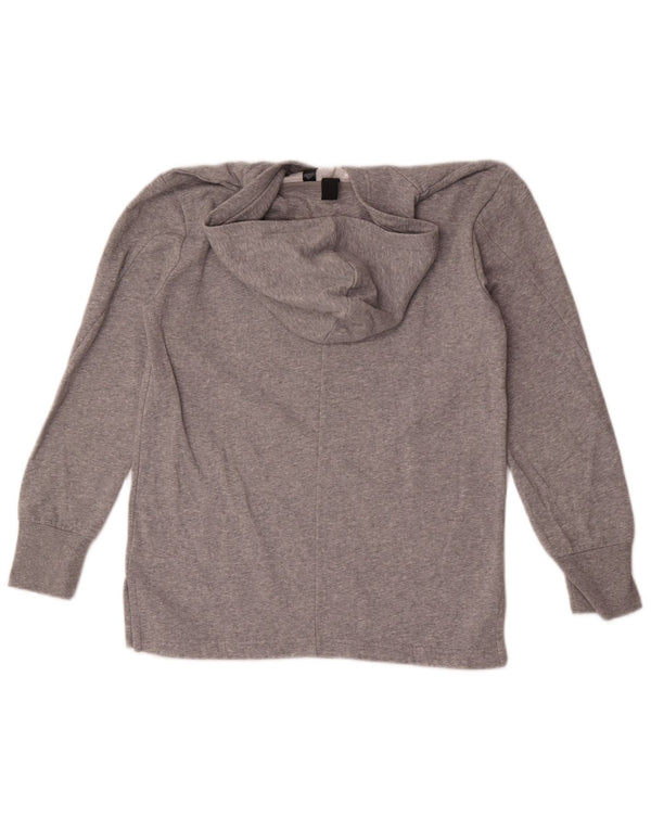 Felpa con cappuccio grafica Adidas per ragazze 13-14 anni in cotone grigio screziato