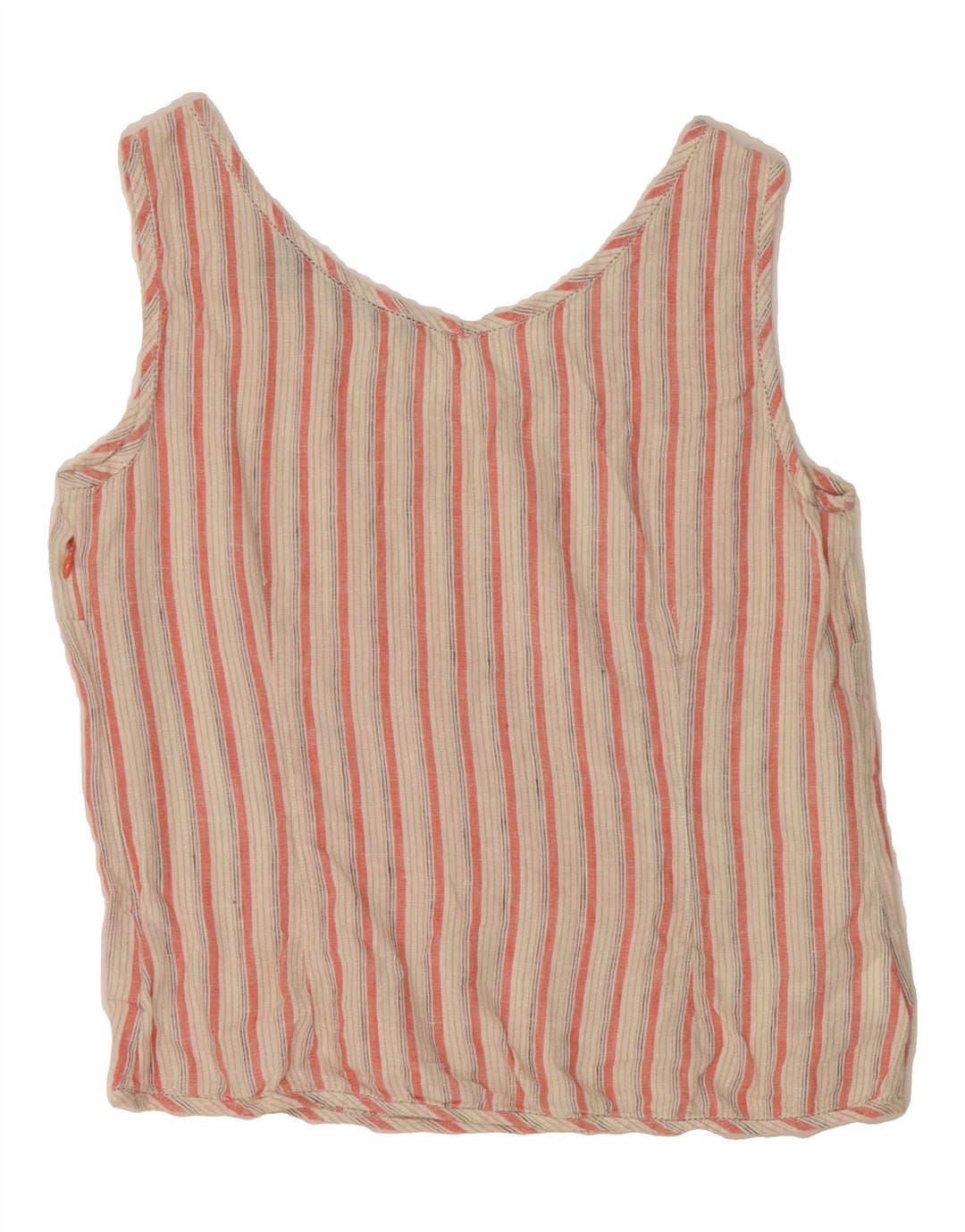 EDDIE BAUER Womens Crop Sleeveless Blouse Top UK 10 Small Red Striped Vintage Eddie Bauer and Second-Hand Eddie Bauer from Messina Hembry 