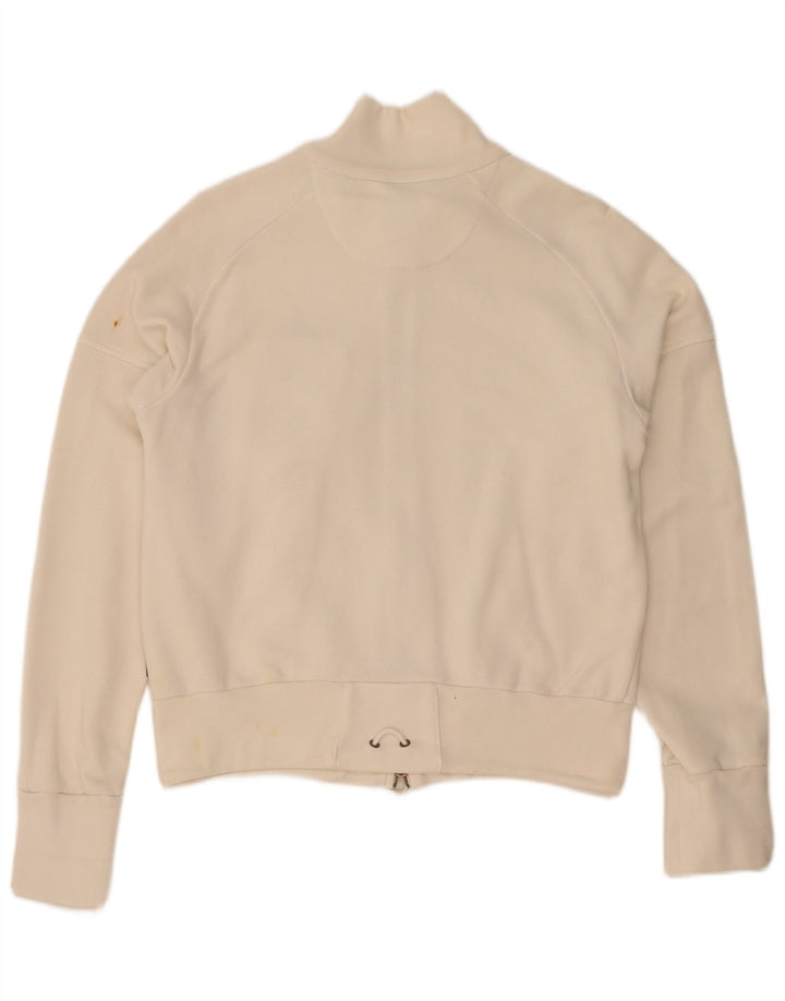 Giacca da tuta da donna Nike UK 10/12 cotone bianco medio