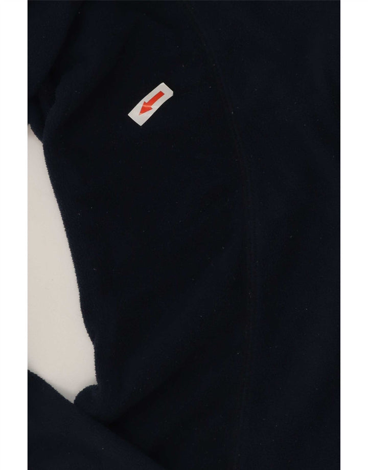 Maglione in pile da uomo Columbia con zip e collo, grande, in poliestere blu navy