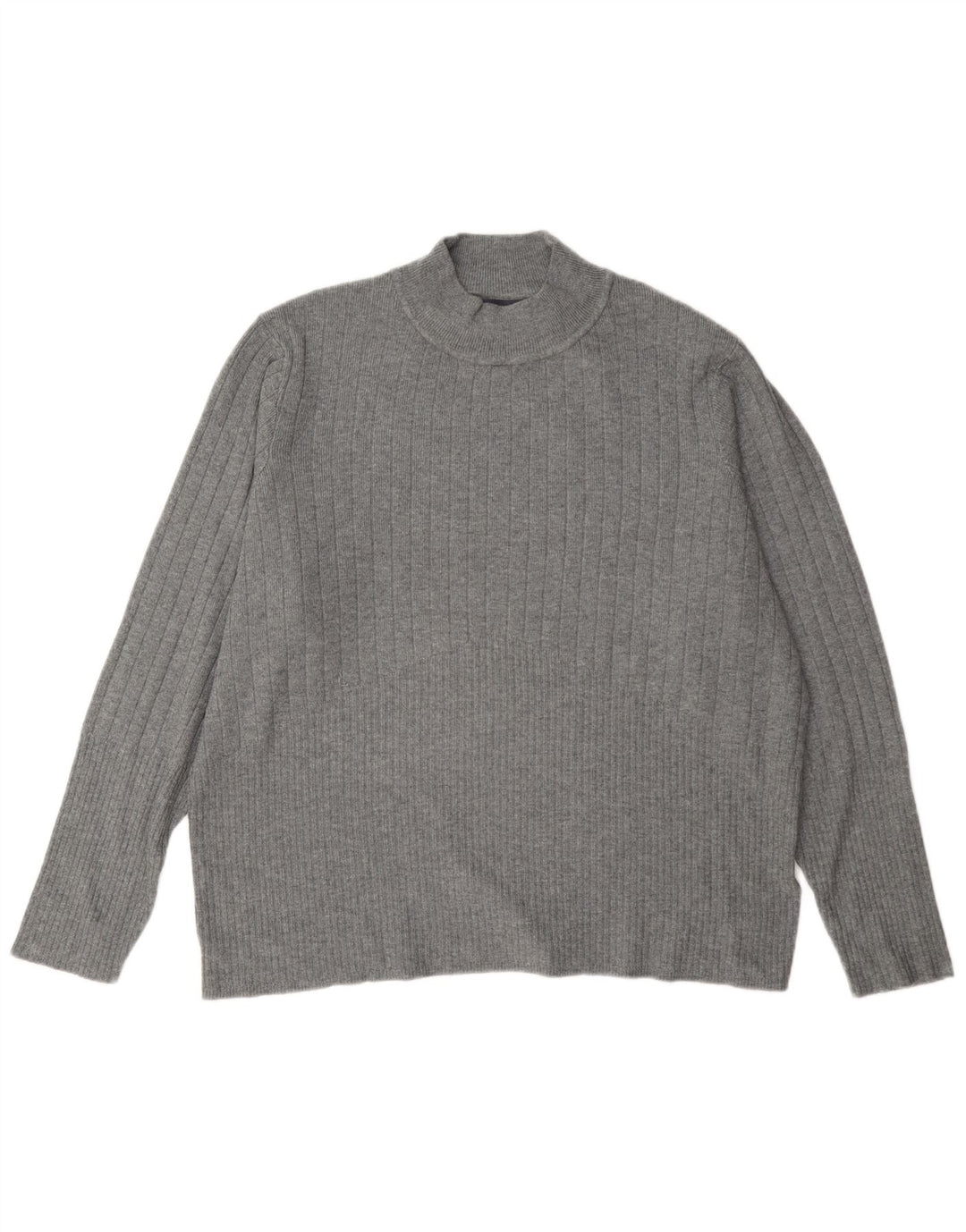 Maglione maglione a collo alto da donna Marks & Spencer UK 22 3XL Viscosa grigia