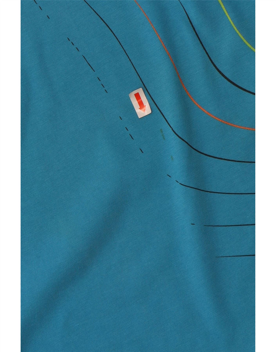 T-shirt grafica da uomo FOX Top grande in cotone blu