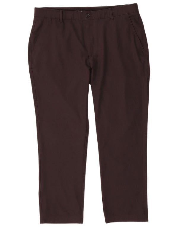 Pantaloni chino dritti da golf da uomo Calvin Klein W38 L29 poliestere nero