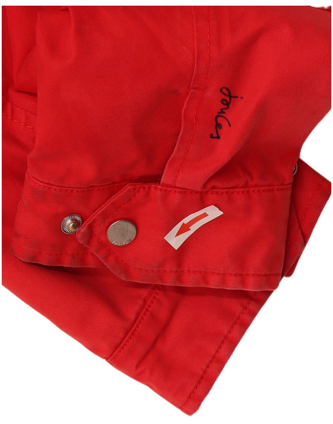 Giacca impermeabile oversize da donna Joules UK 16 grande poliestere rosso