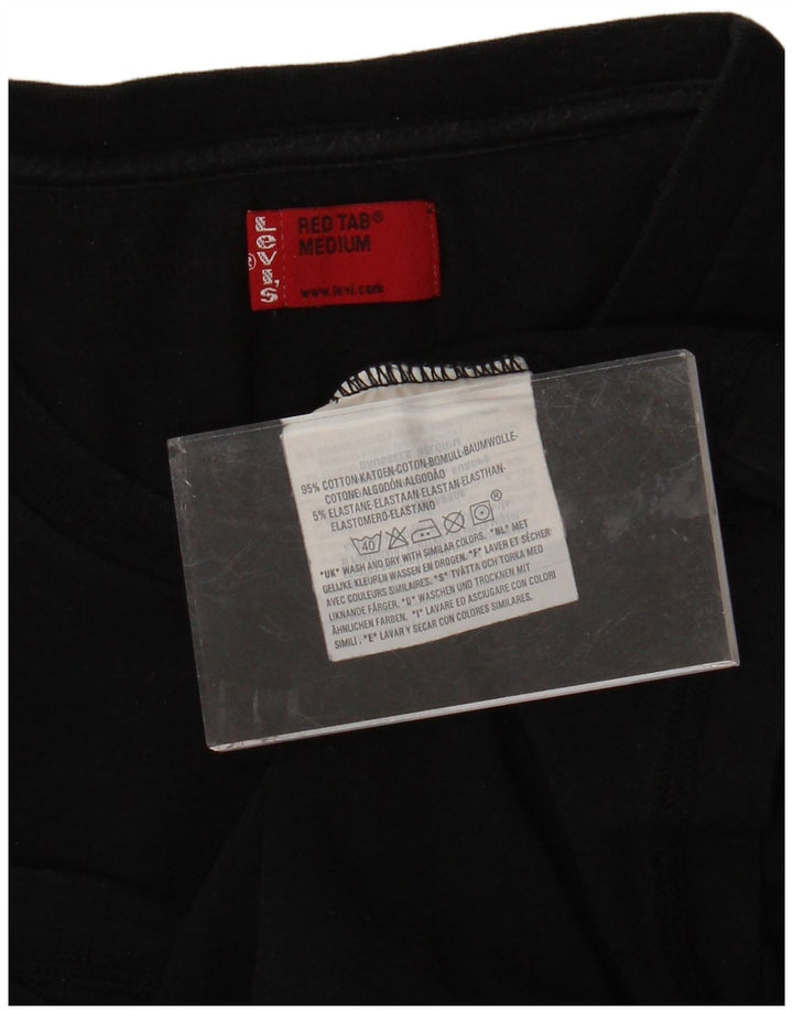 T-shirt da donna LEVI'S UK 12 media cotone nero