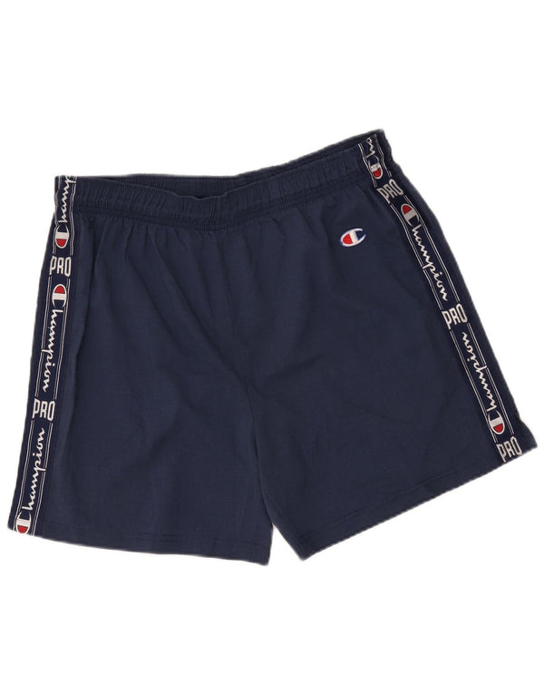 Pantaloncini sportivi grafici da uomo Champion XL poliestere blu navy