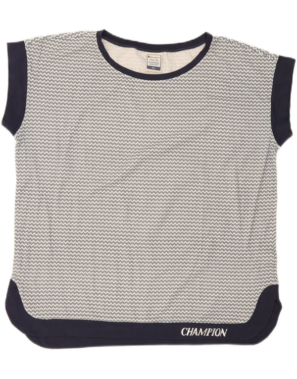 Maglietta Champion da donna Easy Fit, taglia UK 20 2XL, Chevron bianco