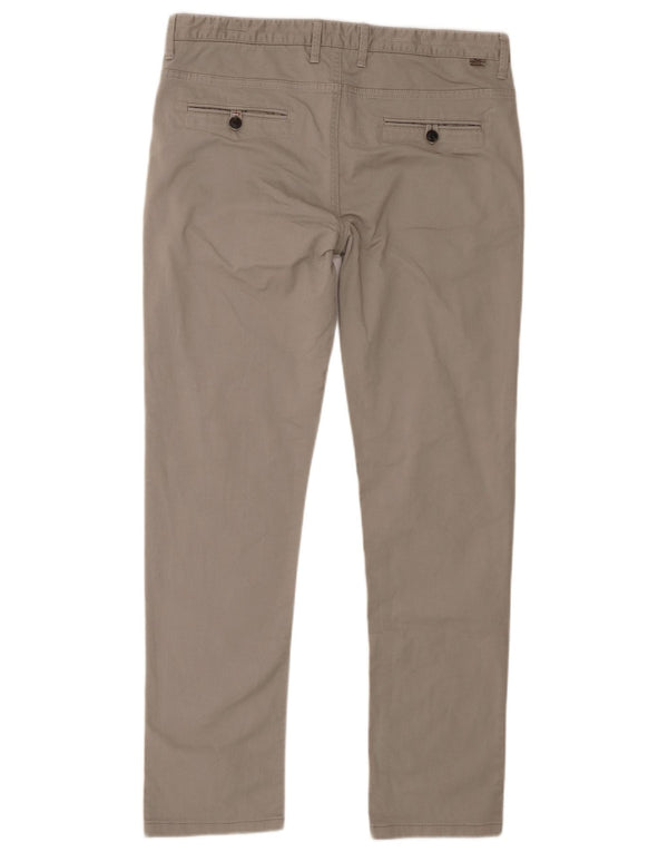 Pantaloni chino dritti da uomo Zara EU 44 Large W34 L31 Grigio
