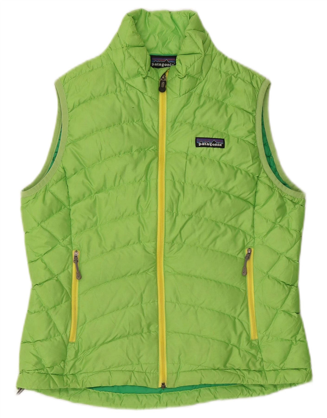 Gilet imbottito da donna Patagonia UK 10 piccolo poliestere verde