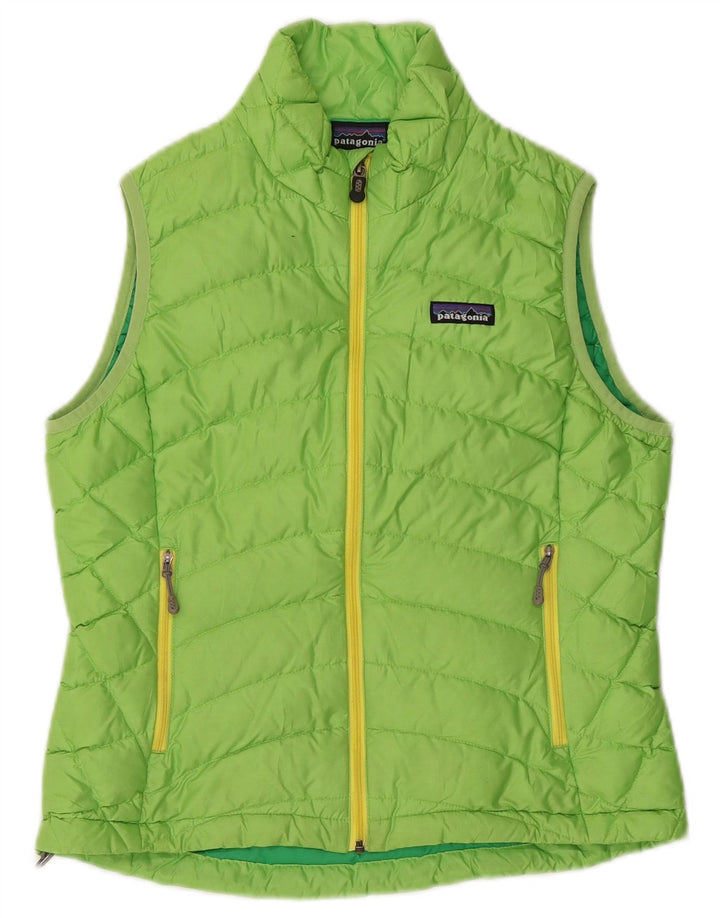 Gilet imbottito da donna Patagonia UK 10 piccolo poliestere verde