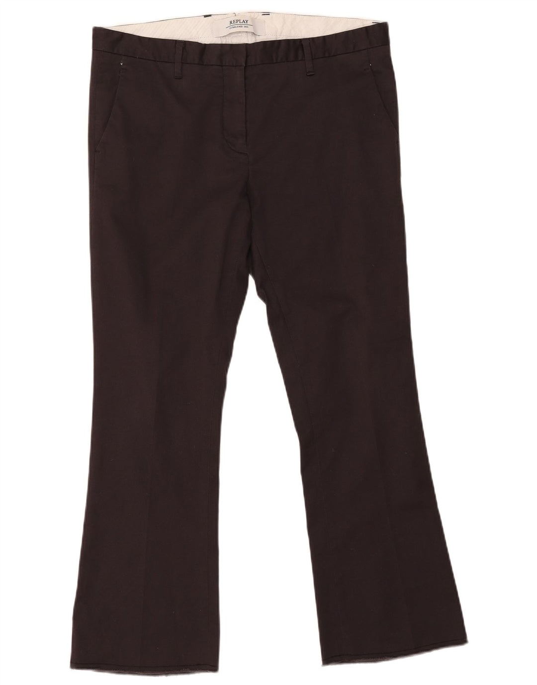 Pantaloni chino bootcut da uomo Replay W29 L28 cotone nero