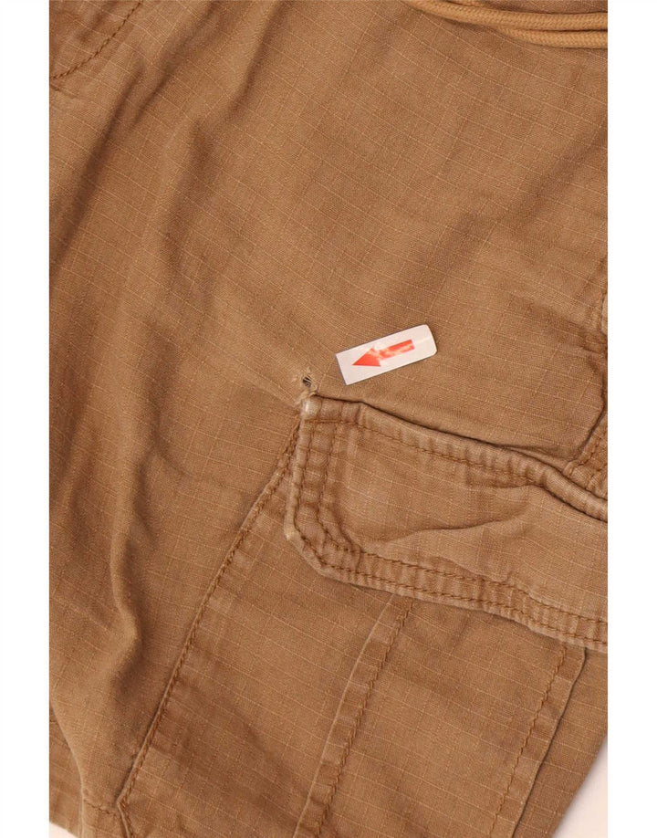 Pantaloncini cargo da uomo Abercrombie & Fitch medi W32 in lino marrone