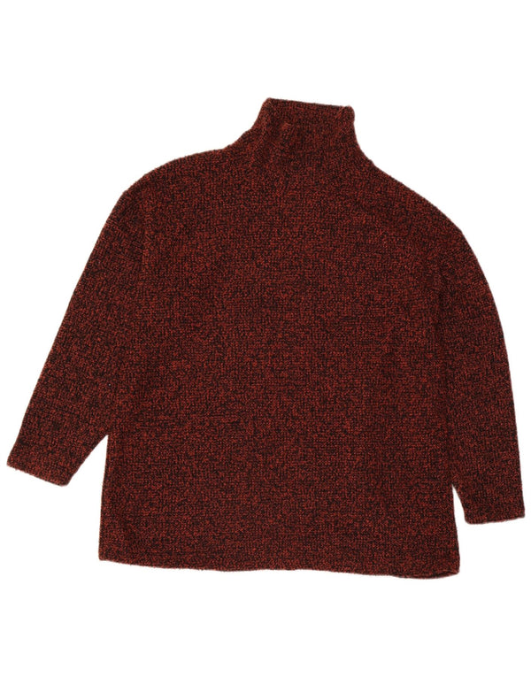 Maglione maglione a collo alto da donna Marks & Spencer UK 18 XL Marrone screziato