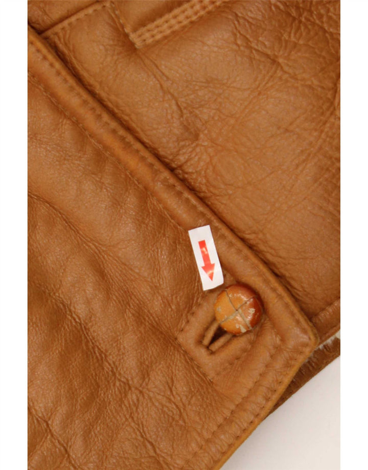 Giubbotto oversize in shearling vintage da donna IT 42 Marrone medio