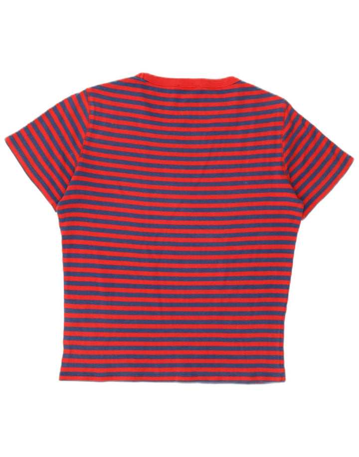 Max & Co. T-shirt grafica corta da donna Top UK 14 Grande cotone a righe rosse