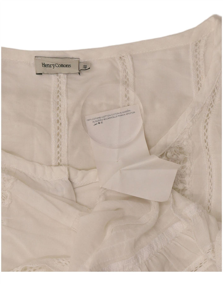 Top tunica oversize da donna con maniche a 3/4 Henry's IT 40 piccolo bianco