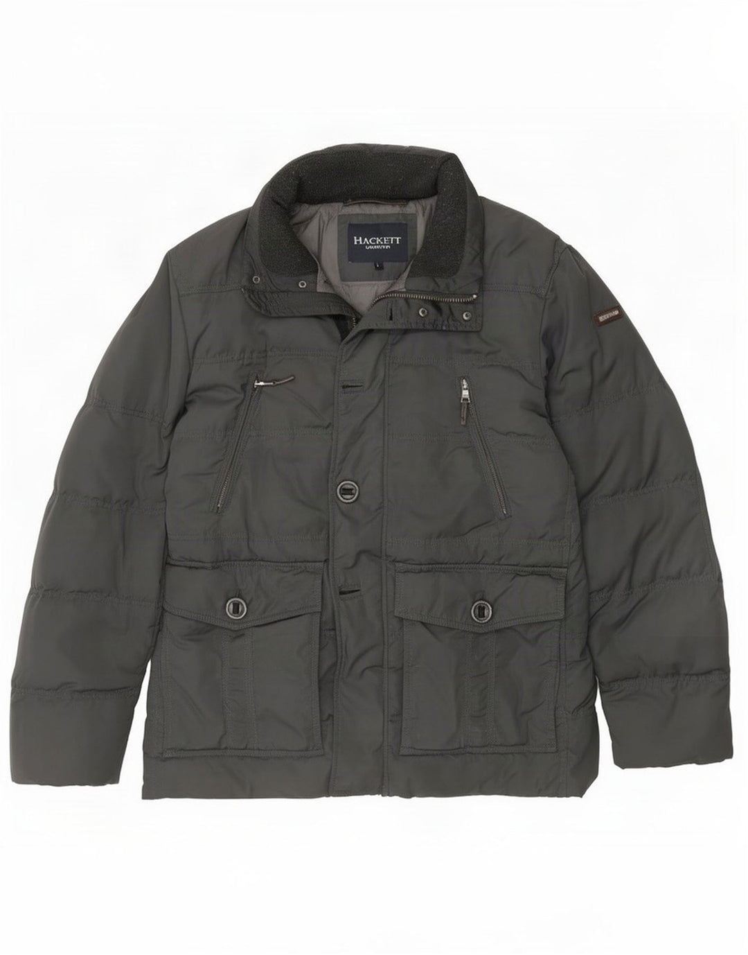 Giacca imbottita da uomo Hackett UK 40 grande poliestere grigio