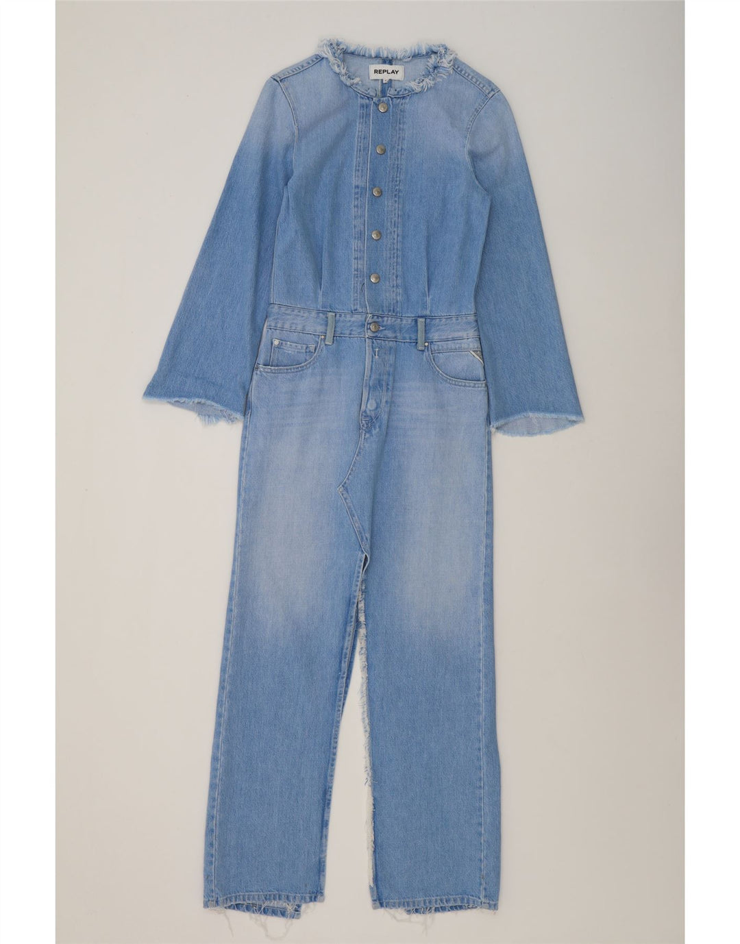 Tuta in denim da donna Replay UK 10 piccola in cotone blu
