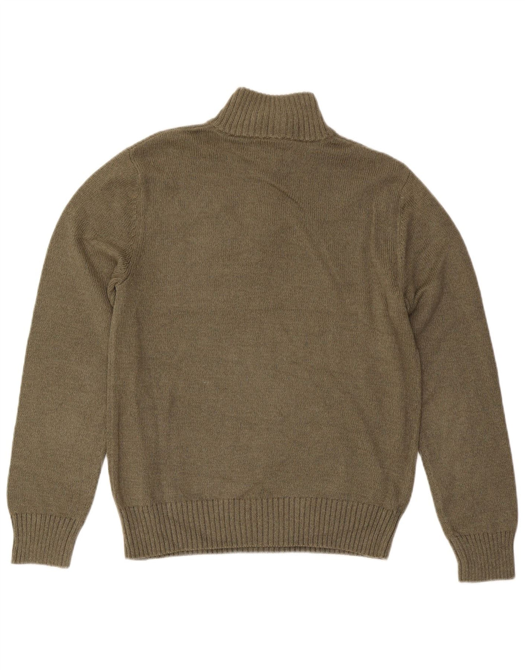 EDDIE BAUER Maglione da uomo con zip e collo piccolo in cotone kaki
