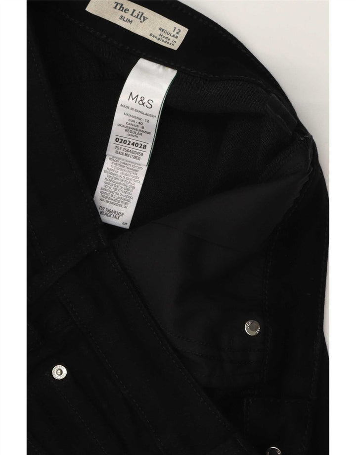 Jeans Marks & Spencer da donna The Lily Slim UK 12 medio W30 L29 nero