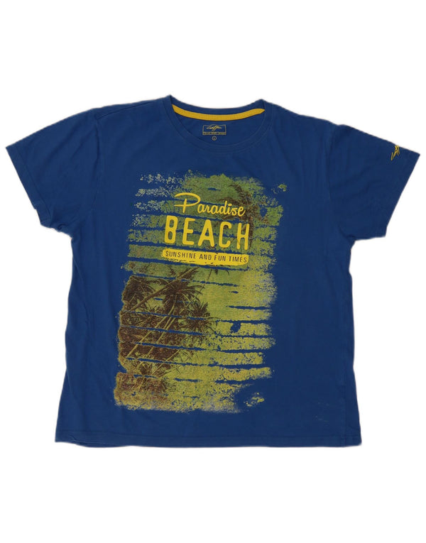 T-shirt grafica da uomo Lotto Top grande blu