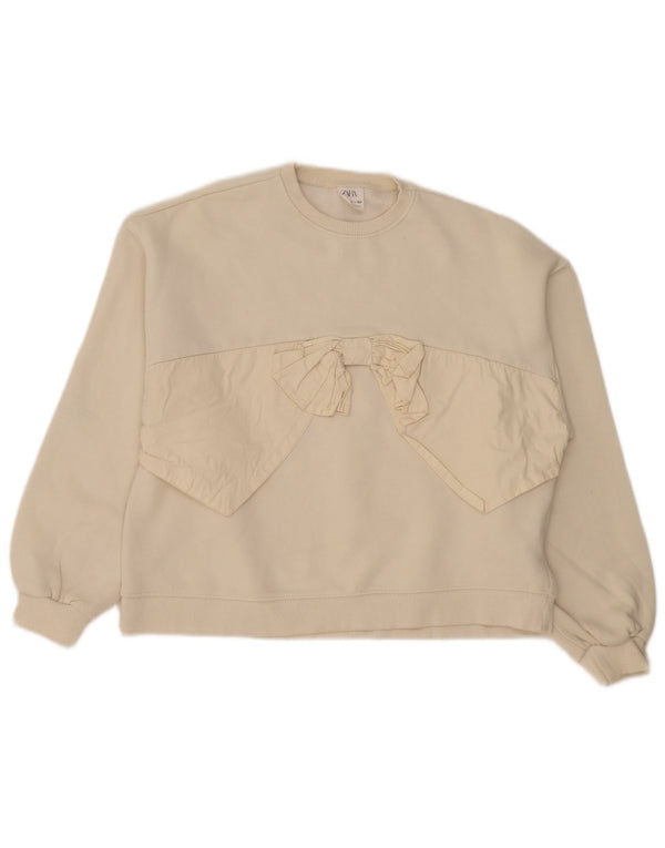 Felpa Zara Bambina 13-14 Anni Cotone Bianco