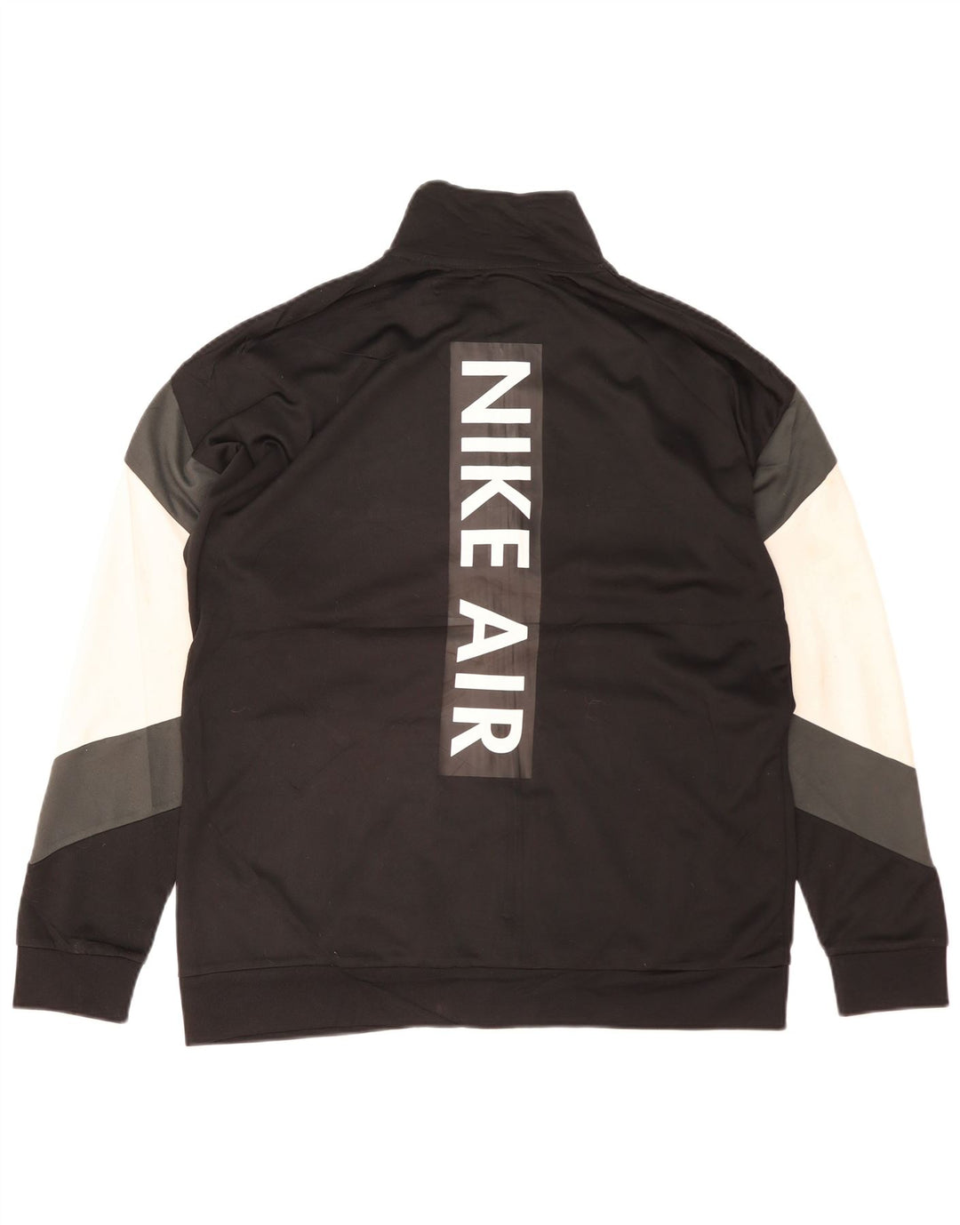 NIKE Giacca da tuta grafica da uomo, grande, in poliestere color block nero