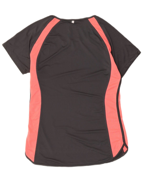 T-shirt da donna FILA Top UK 14 Large Nero Colourblock Poliestere