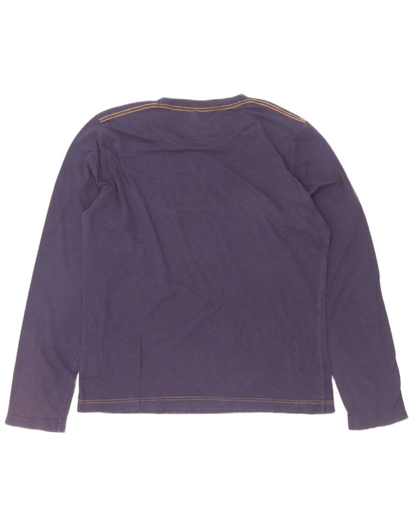 Lee Top grafico da uomo a maniche lunghe grande in cotone blu navy