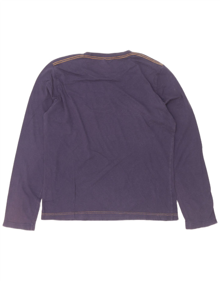 Lee Top grafico da uomo a maniche lunghe grande in cotone blu navy