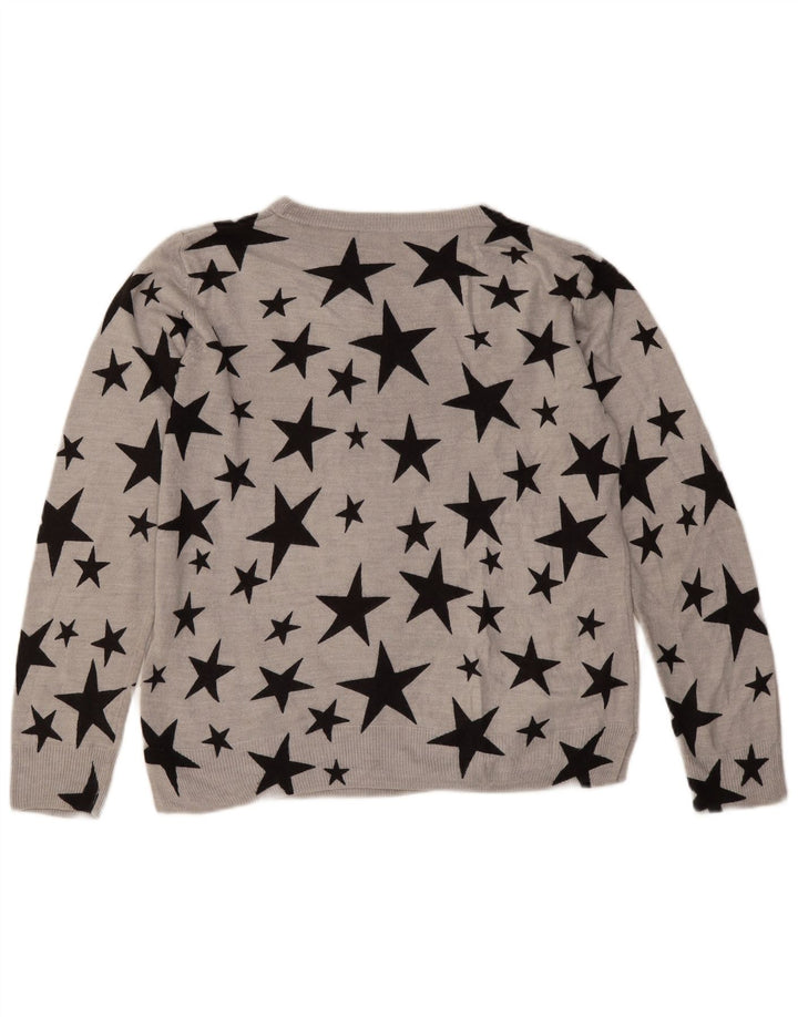 Maglione maglione con scollo a barca da donna Marks & Spencer UK 14 grande grigio