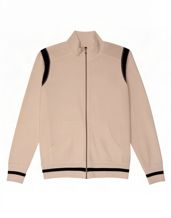 Giacca da tuta da uomo Calvin Klein Jeans color block bianco medio