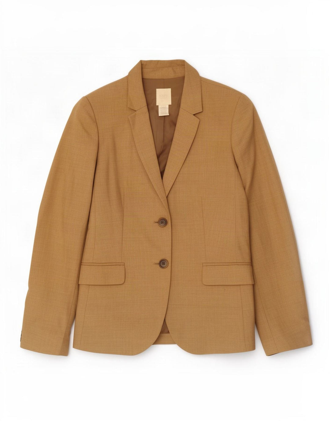 Giacca blazer a 2 bottoni da donna J. Crew US 10 Large in lana marrone