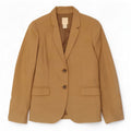 Giacca blazer a 2 bottoni da donna J. Crew US 10 Large in lana marrone