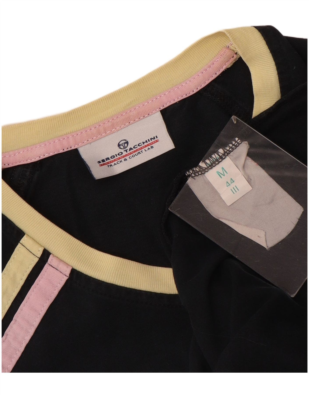 Sergio Tacchini Top grafico da donna manica lunga IT 44 medio nero