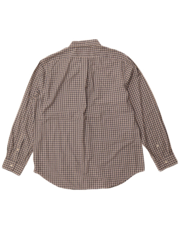 EDDIE BAUER Camicia da uomo dalla vestibilità rilassata, cotone a quadri blu grande