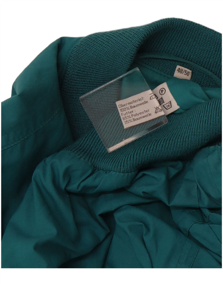 Giubbotto bomber vintage da uomo EU 48 cotone verde medio