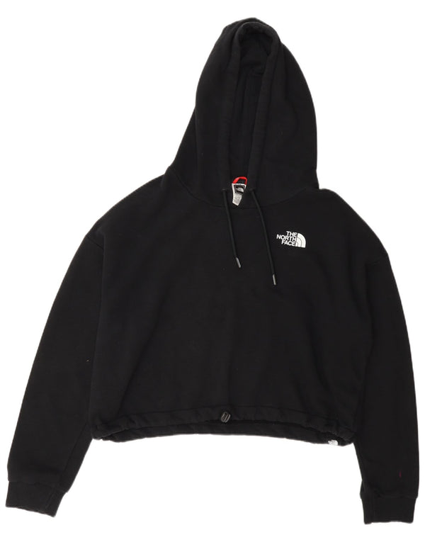 Felpa con cappuccio grafica corta da donna The North Face UK 18 XL Nera