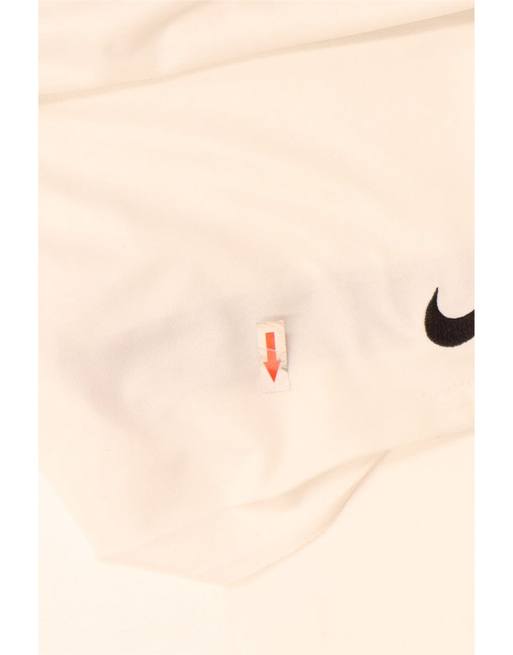 Pantaloncini sportivi Nike da uomo Dri Fit grandi in poliestere bianco sporco