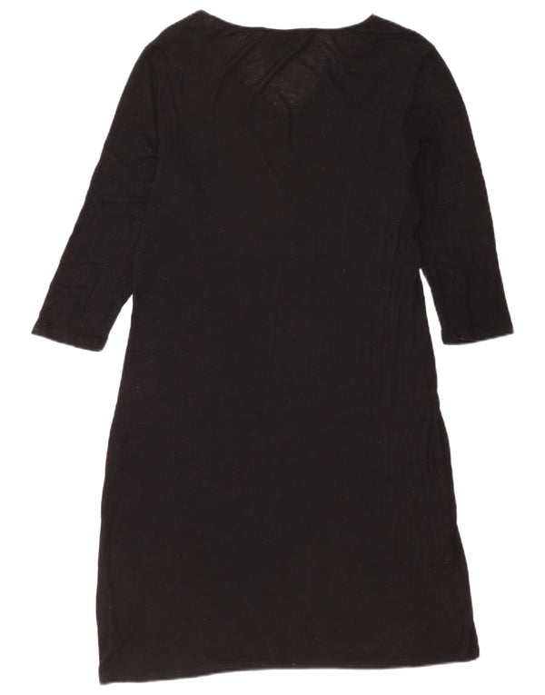 Abito a trapezio con maniche a 3/4 da donna Marks & Spencer UK 14 Large Black Modal