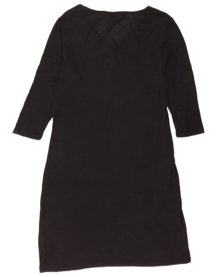 Abito a trapezio con maniche a 3/4 da donna Marks & Spencer UK 14 Large Black Modal